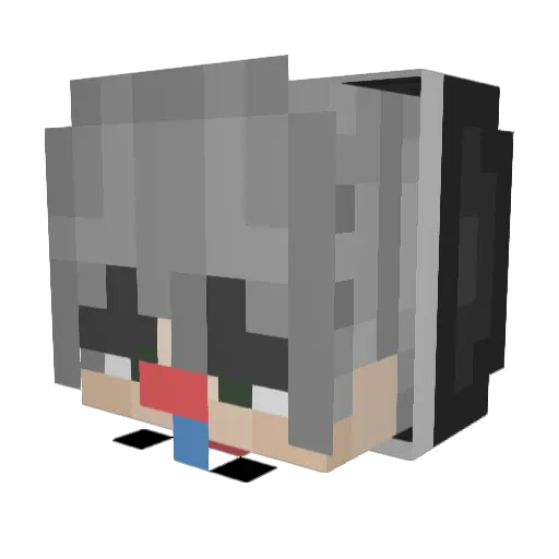 CHACHUAN Minecraft avatar head, 3D render
