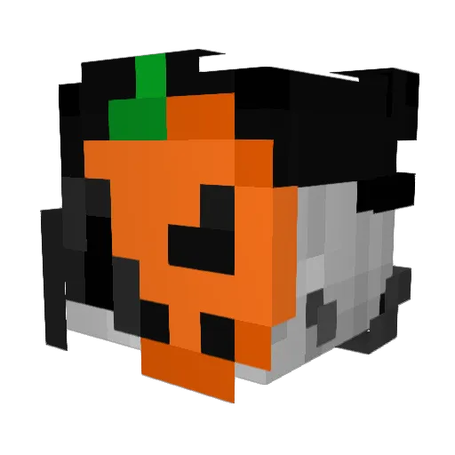 CHACRAVAU Minecraft avatar head, 3D render