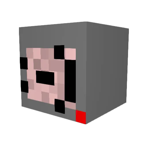 CHAHASA Minecraft avatar head, 3D render