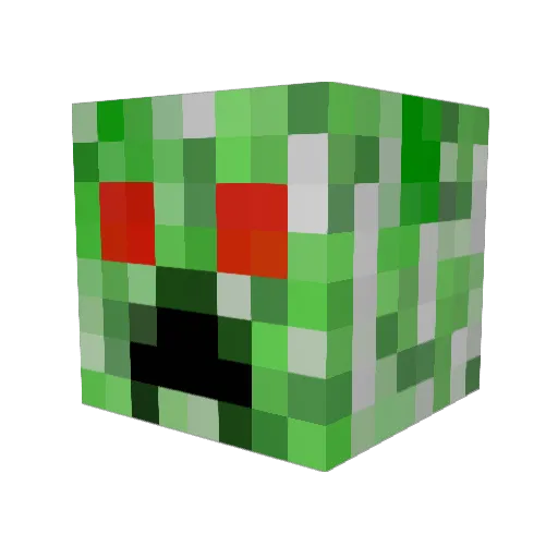 CHALIT0 Minecraft avatar head, 3D render