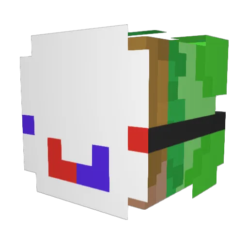 CHANELZ24 Minecraft avatar head, 3D render