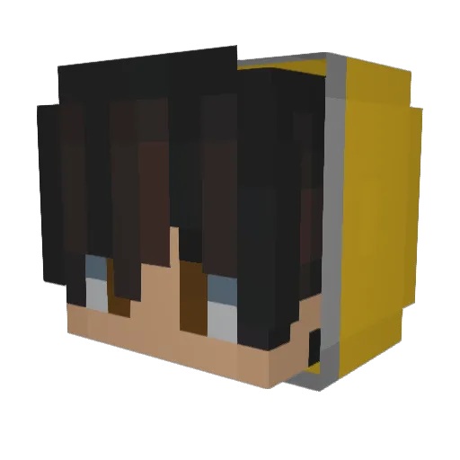 CHAOS402 Minecraft avatar head, 3D render