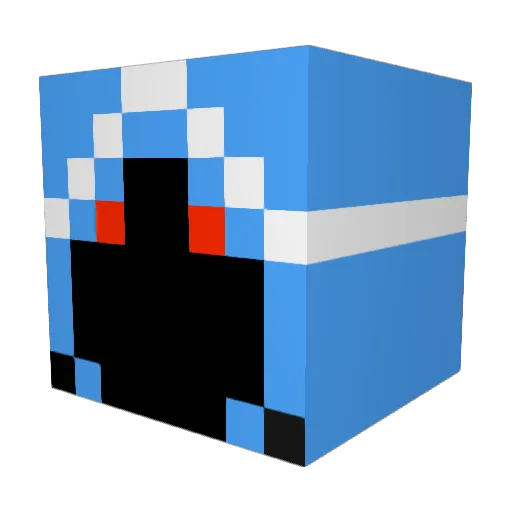 CHAOTIC_V07D Minecraft avatar head, 3D render