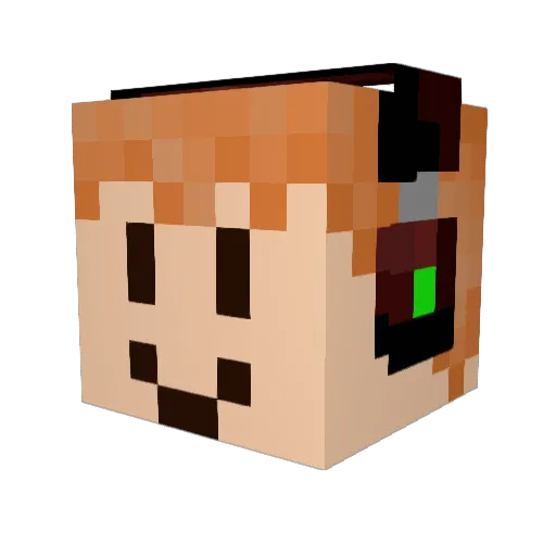 CHAPTWIG Minecraft avatar head, 3D render