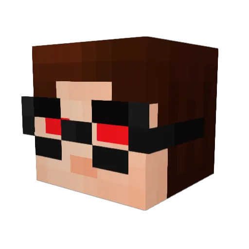 CHAR13MAGN3 Minecraft avatar head, 3D render