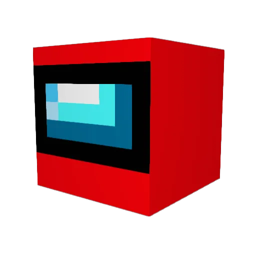 CHARBLOXY Minecraft avatar head, 3D render