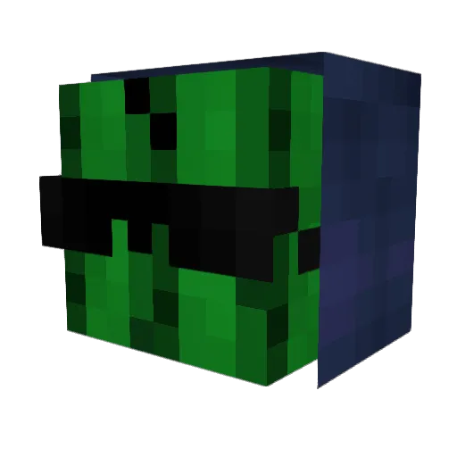 CHARvsOPCRAFT Minecraft avatar head, 3D render