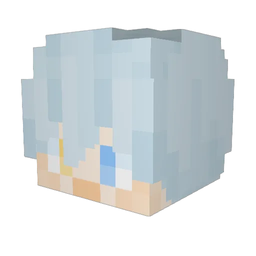 CHATAMINI Minecraft avatar head, 3D render