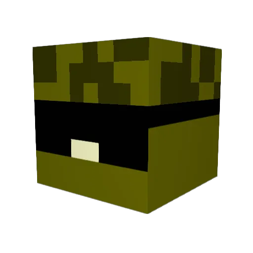 CHATOK Minecraft avatar head, 3D render