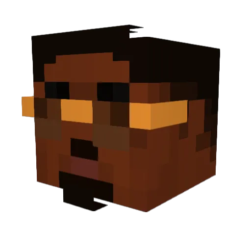 CHAWAL_RICE Minecraft avatar head, 3D render