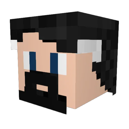 CHAZTANNO Minecraft avatar head, 3D render