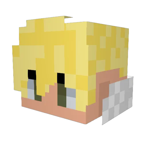 CHBER74 Minecraft avatar head, 3D render