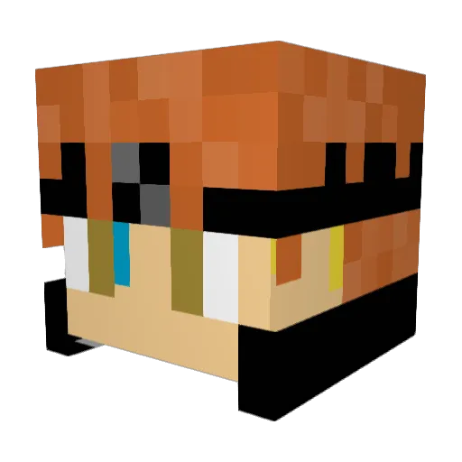 CHBaira Minecraft avatar head, 3D render