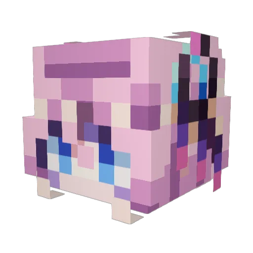 CHBr3 Minecraft avatar head, 3D render