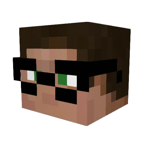 CHECKERCE_4 Minecraft avatar head, 3D render