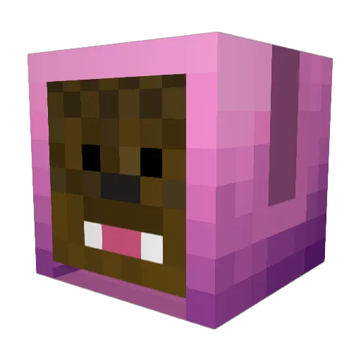 CHEESEBURGER05 Minecraft avatar head, 3D render