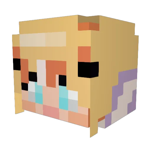 CHEESENATER Minecraft avatar head, 3D render