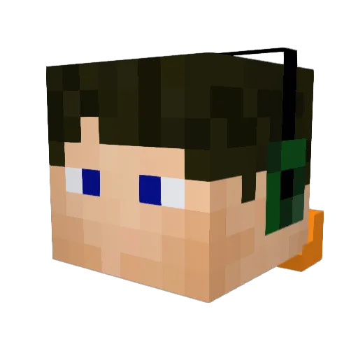 CHEESESOLDIER Minecraft avatar head, 3D render