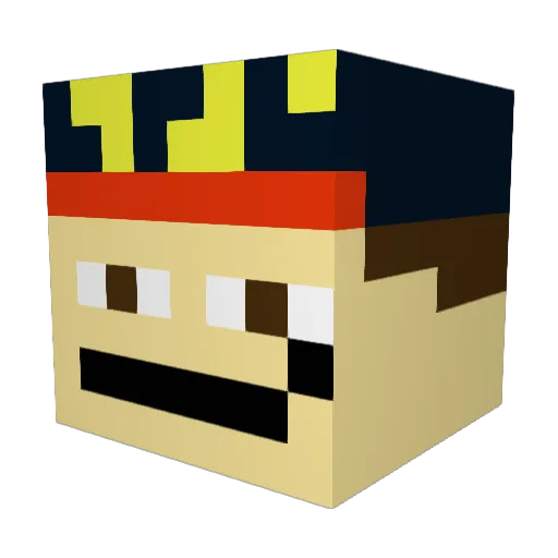 CHEESEY_BEAR Minecraft avatar head, 3D render