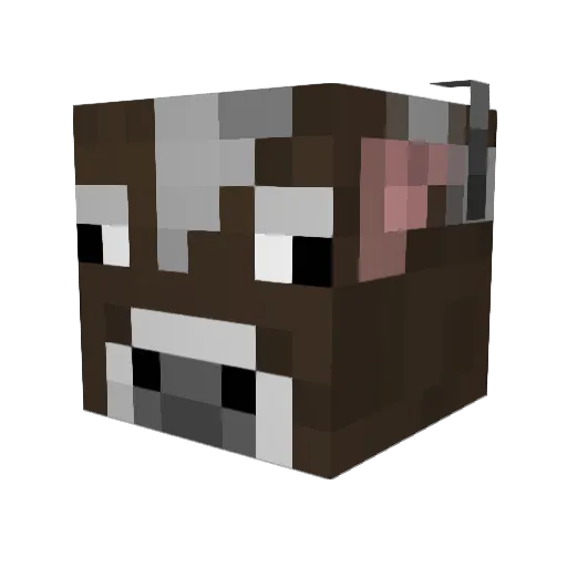 CHEIFCOWW Minecraft avatar head, 3D render