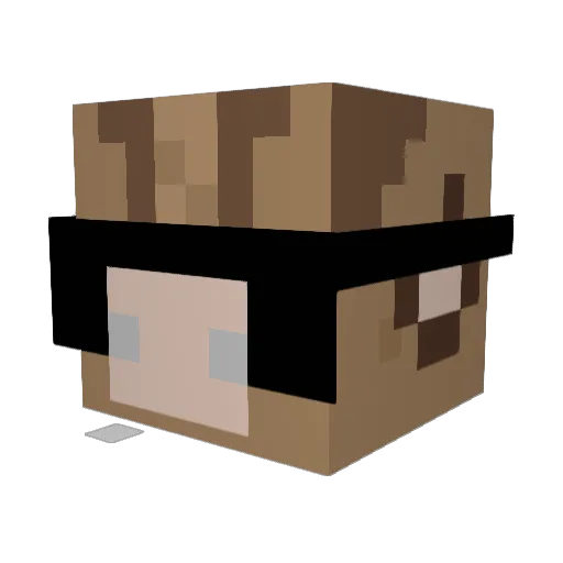 CHEIT17 Minecraft avatar head, 3D render