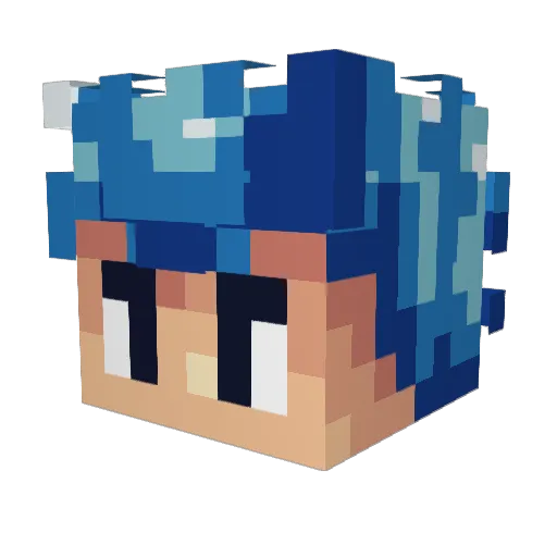 CHEJOON Minecraft avatar head, 3D render