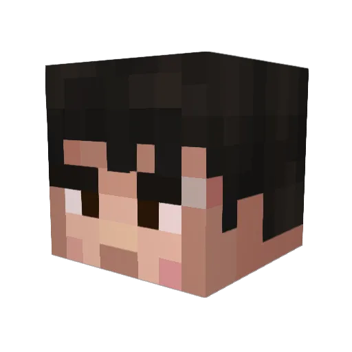 CHELALOVER Minecraft avatar head, 3D render