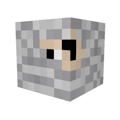 CHELOULOU23 Minecraft avatar head, 3D render