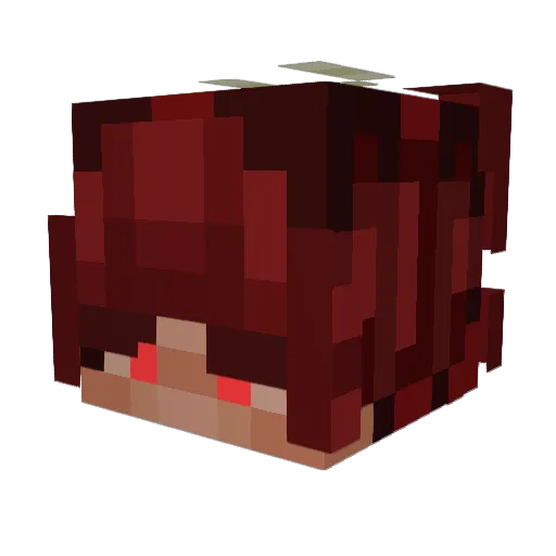 CHERRY_B0M8 Minecraft avatar head, 3D render