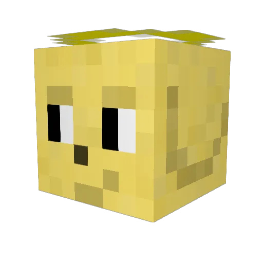CHESHIGOM Minecraft avatar head, 3D render