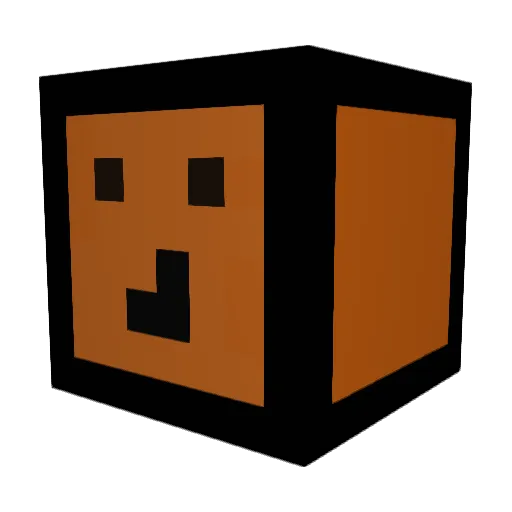 CHEST09553 Minecraft avatar head, 3D render