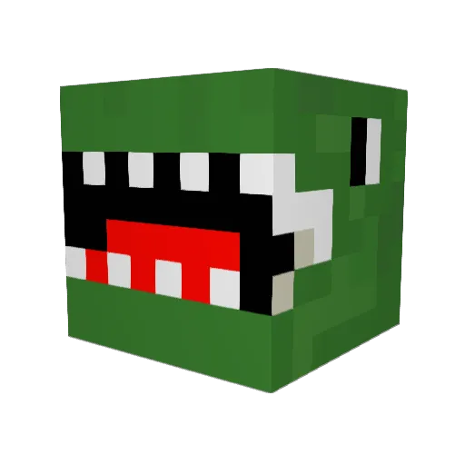 CHEZZOSAURUS Minecraft avatar head, 3D render