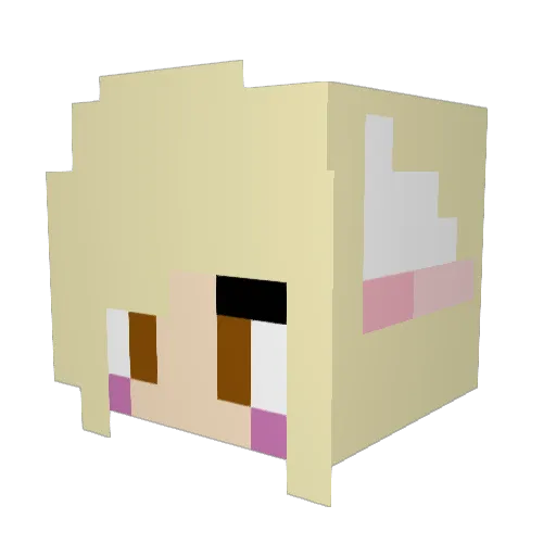 CHICHOBITS Minecraft avatar head, 3D render