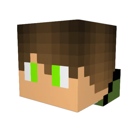 CHICK1997 Minecraft avatar head, 3D render
