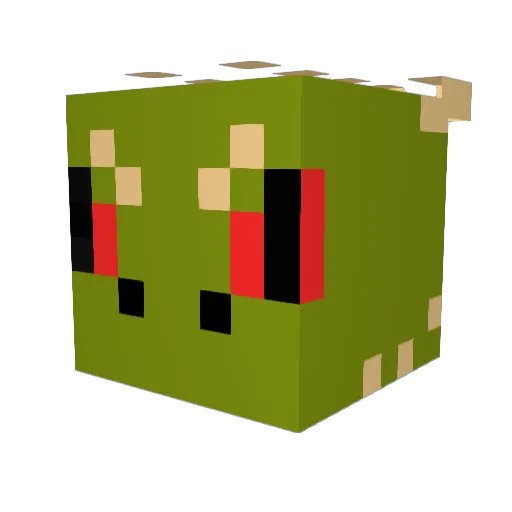 CHICKENLIVERCOM Minecraft avatar head, 3D render