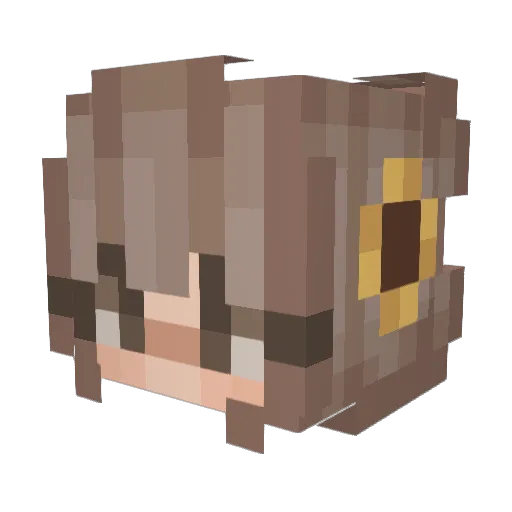 CHIEFBIGDOG Minecraft avatar head, 3D render