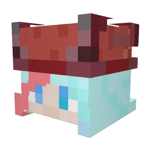 CHIGA_TSURUYA Minecraft avatar head, 3D render