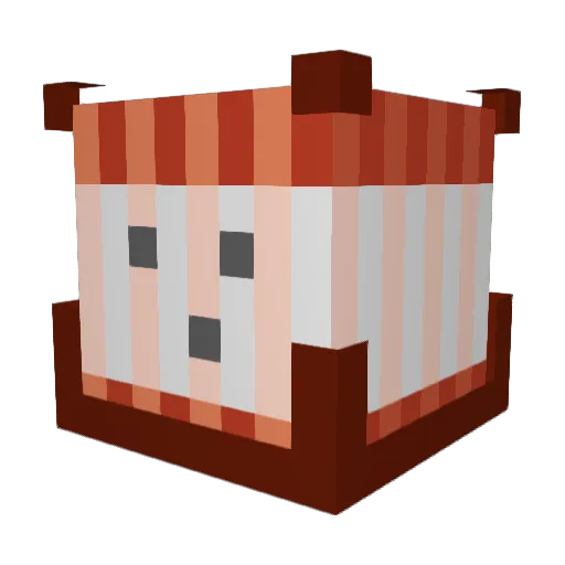 CHIKEREN Minecraft avatar head, 3D render
