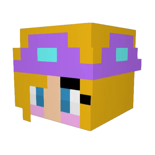 CHIKIBABYS Minecraft avatar head, 3D render