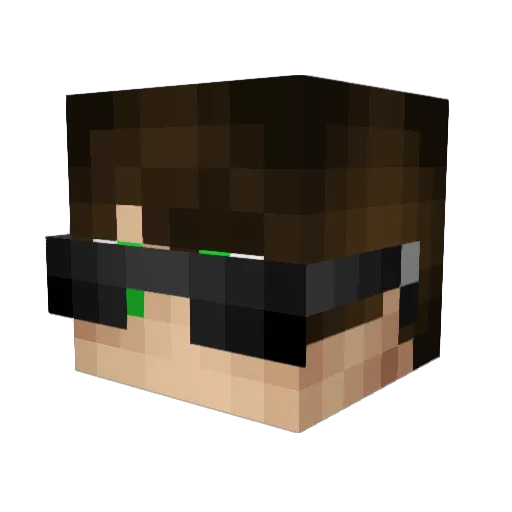 CHIKIBOYGAMER Minecraft avatar head, 3D render