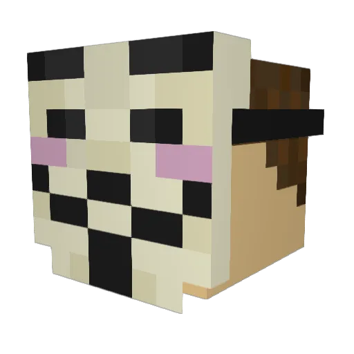 CHILLIAPPLE Minecraft avatar head, 3D render