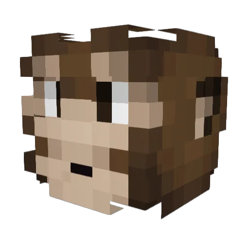 CHIMPLOVERLUKAS Minecraft avatar head, 3D render
