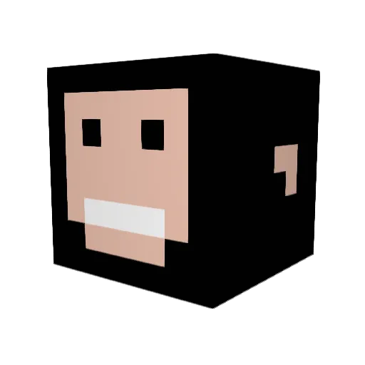 CHINPANGG Minecraft avatar head, 3D render