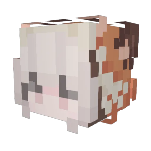 CHIQIAO Minecraft avatar head, 3D render