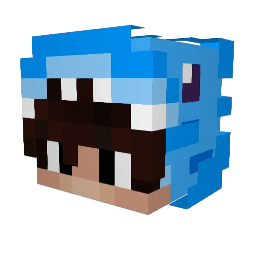CHIREEE Minecraft avatar head, 3D render