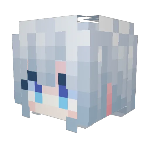 CHI_959 Minecraft avatar head, 3D render