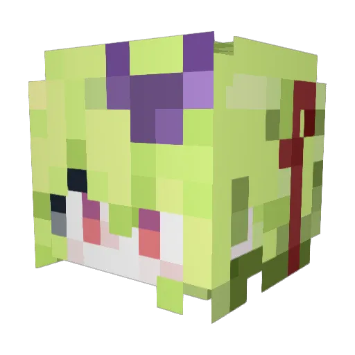 CHI_GAI_YY Minecraft avatar head, 3D render