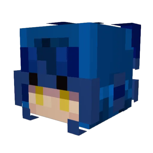 CHKN01 Minecraft avatar head, 3D render