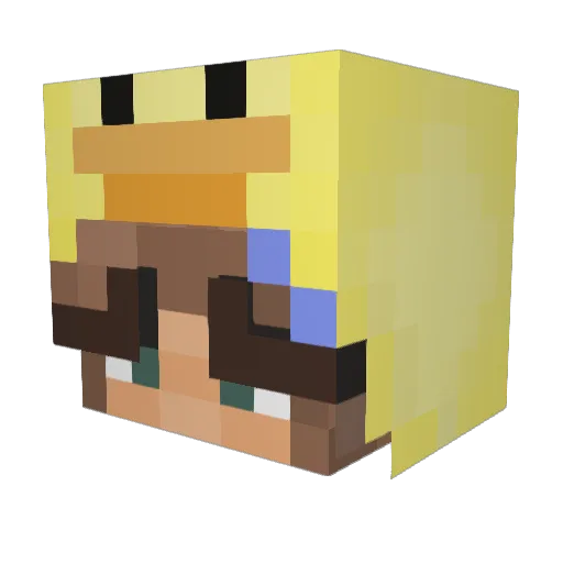 CHLO2978 Minecraft avatar head, 3D render