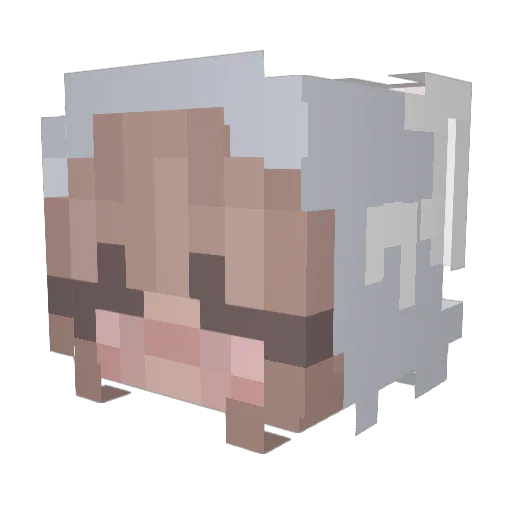 CHLOEZEZYEWS Minecraft avatar head, 3D render